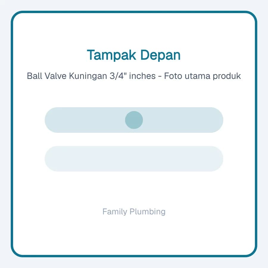 Ball Valve Kuningan 3/4" inches