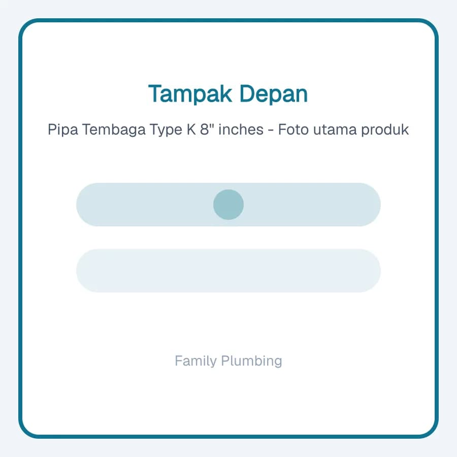 Pipa Tembaga Type K 8" inches